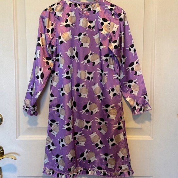 Happy Cows Purple Nightgown Girls sz M - Picture 3 of 8